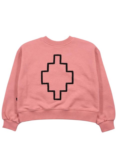 Pink cotton sweatshirt for girls MARCELO BURLON | GSW065ROSA